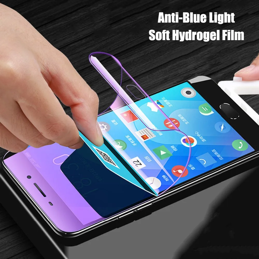 Anti Blue Light Soft TPU Hydrogel Screen Protector For Meizu 16X 15