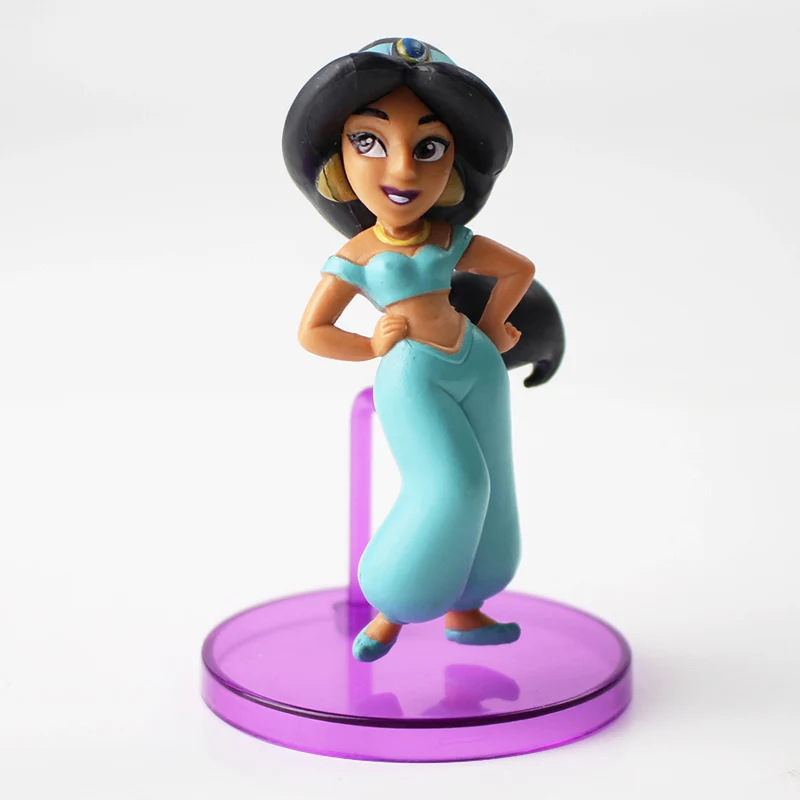 3-9cm One Set anime Aladdin and the magic lamp cute action figure model toy collection with purple base for children birthday 3-9cm One Set anime Aladdin and the magic lamp cute action figure model toy collection with purple base for children birthday