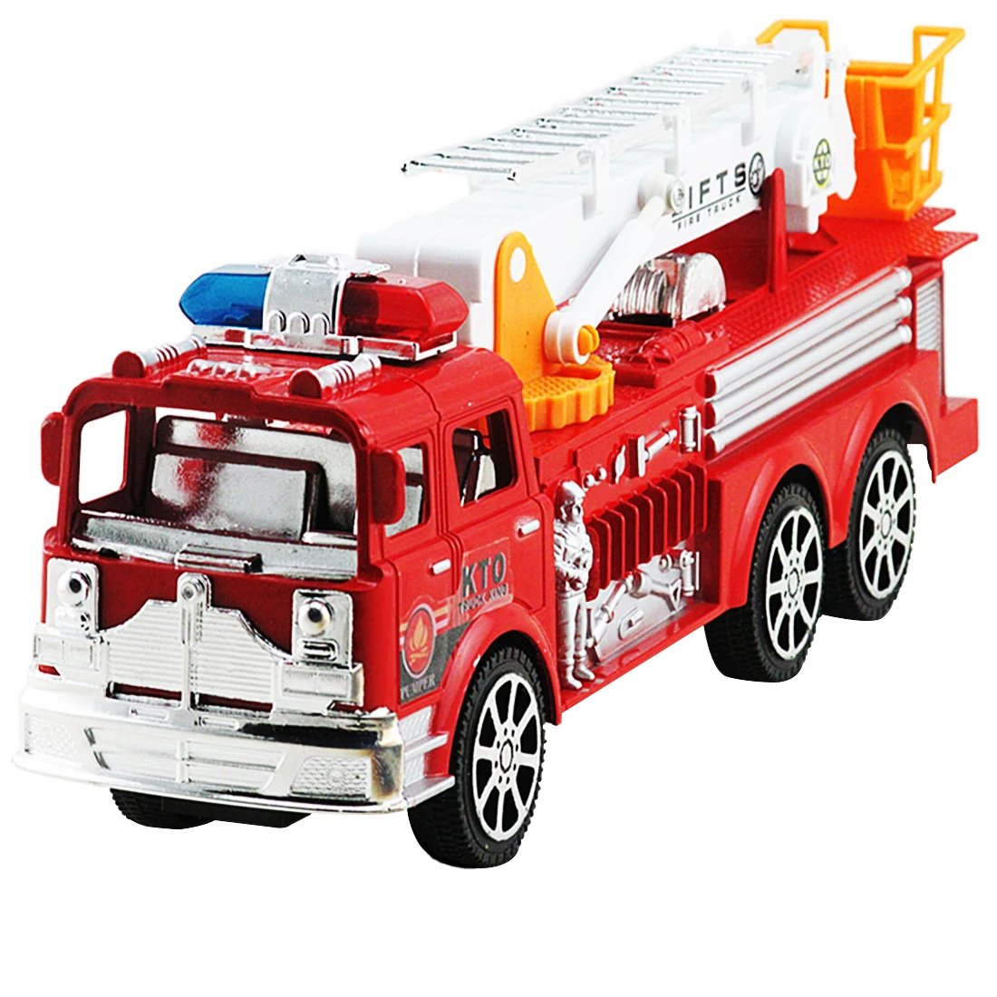 

Pretend Play Firemen Large Size Artificial Aerial Ladder Truck Fire Fighting Truck Model for Kids Learning Playing Toys For Kids