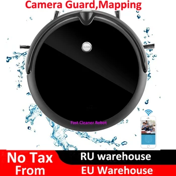 

Camera Guard Video Call Robot Vacuum Cleaner Wet and Dry With Map Navigation, WiFi App Control,Smart Memory,Big Water Tank