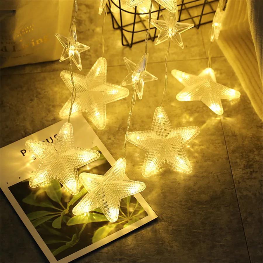 Cortina de Led Festa de Casamento de Fadas Luz do Sincelo 220v com Plugue da ue Thrisdar Estrela Romântico Janela Luz Cordas Natal 3.5m 18 Cheap Fios de LED