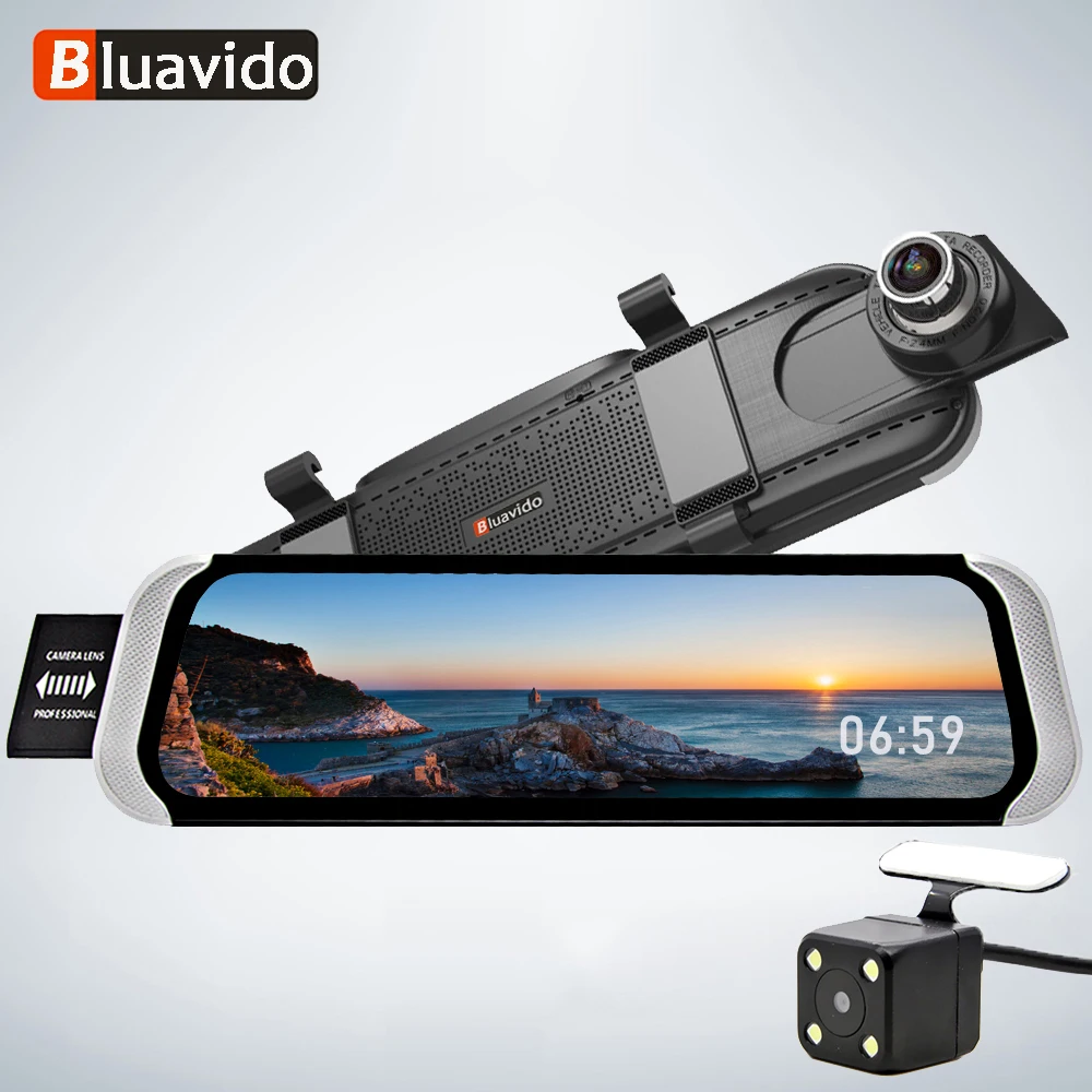 4 г FHD 1080 P Автомобильный dvr 10 дюйм зеркало заднего вида монитор android gps Wi Fi видео