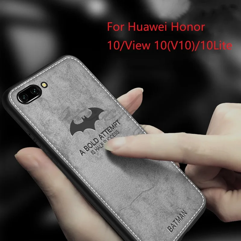 

New Merry Christmas Phone Case For Honor 10 View soft case fashion elk Pattern silicon TPU Cloth Texture Case For Honor 10 lite