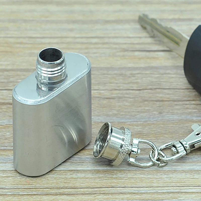Keychain Mini Flask 1oz Stainless Steel With Keychain Portablein Key