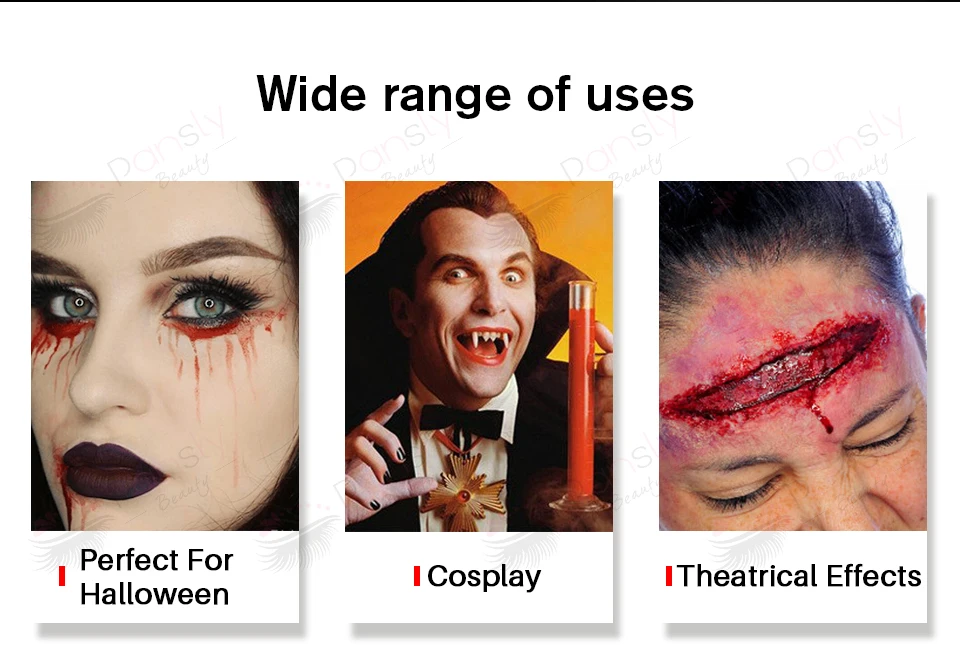 DIY Cos макияж на Хэллоуин ультра-Реалистичная поддельная краска для лица в крови Имитация человеческого вампира на реквизит праздничные вечерние принадлежности