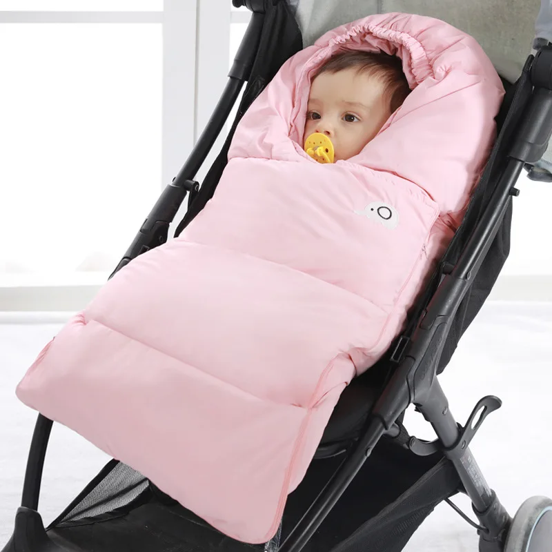 

double layers cotton fleece winter thick thermal warm baby sleeping bag baby cart cover stroller swaddle envelope sleepsacks