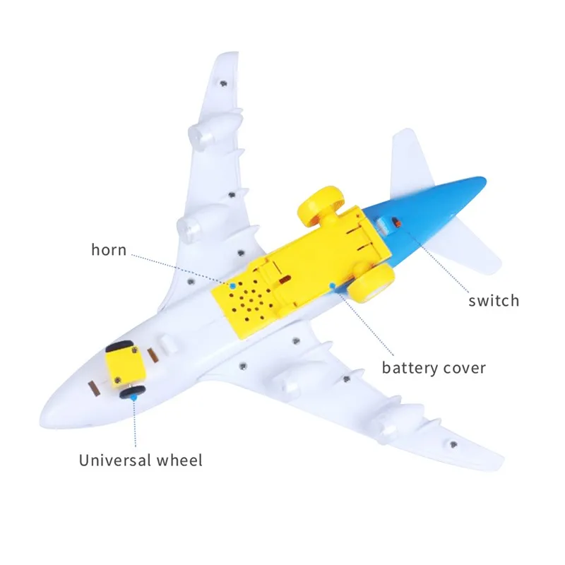 A380 детские игрушки самолет мигающий светодиодный светильник и музыка Аэробус Летающий планер Самолеты Модель аэроплана наполнители Летающий планер самолет игрушки