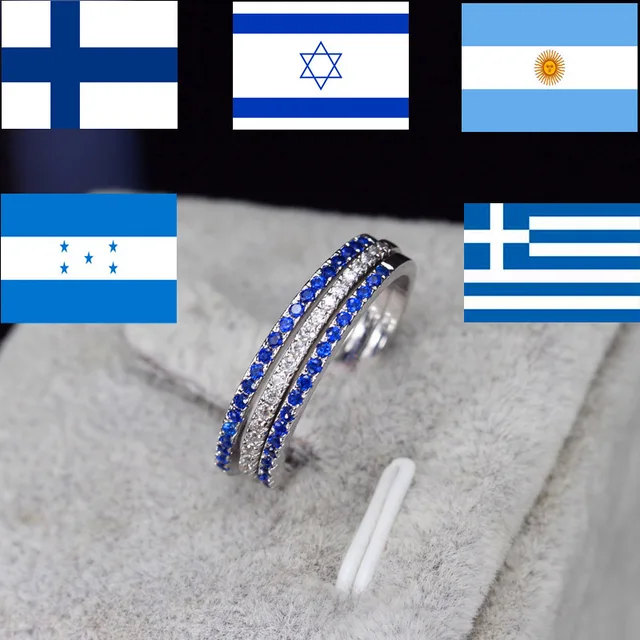 CWWZircons Brand Fashion 3 pcs Engegament Wedding Ring Set Mixed Color Round Red Green Blue Cubic Zirconia Rings For Women R016 style 3