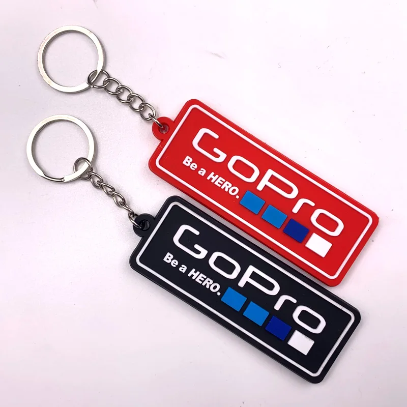 

Two Sides Printed Car Styling Rubber Key Ring KeyRing For GoPro