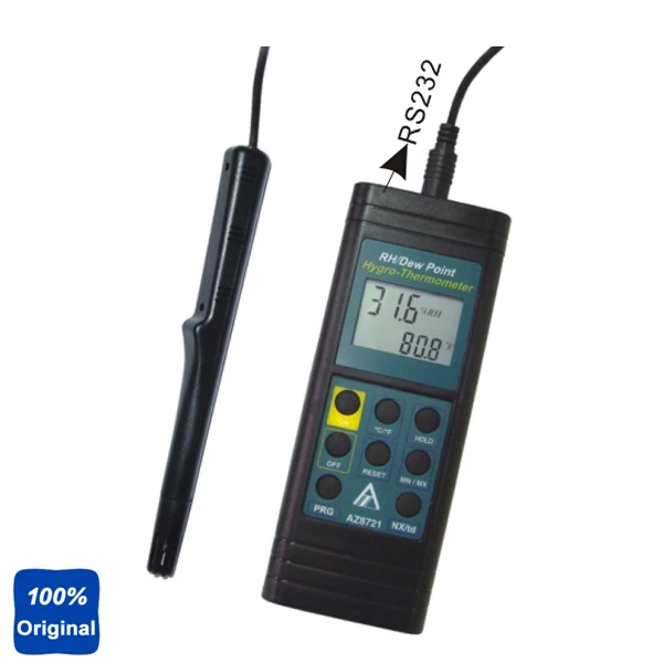 

Handheld RS232 Temperature and Humidity Tester Hygro-thermometer Meter with Simultaneously Dual Display AZ-8711
