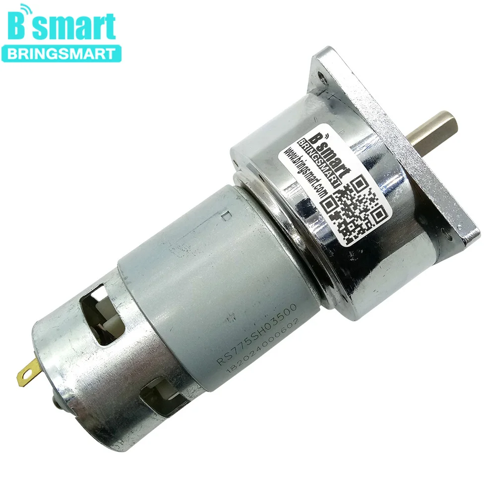 

Bringsmart 35W 775 12V DC Gear Motor 24V Mini Electric Machine Reducer 80kg.cm Large Torque 5~500rpm For Electric Tools