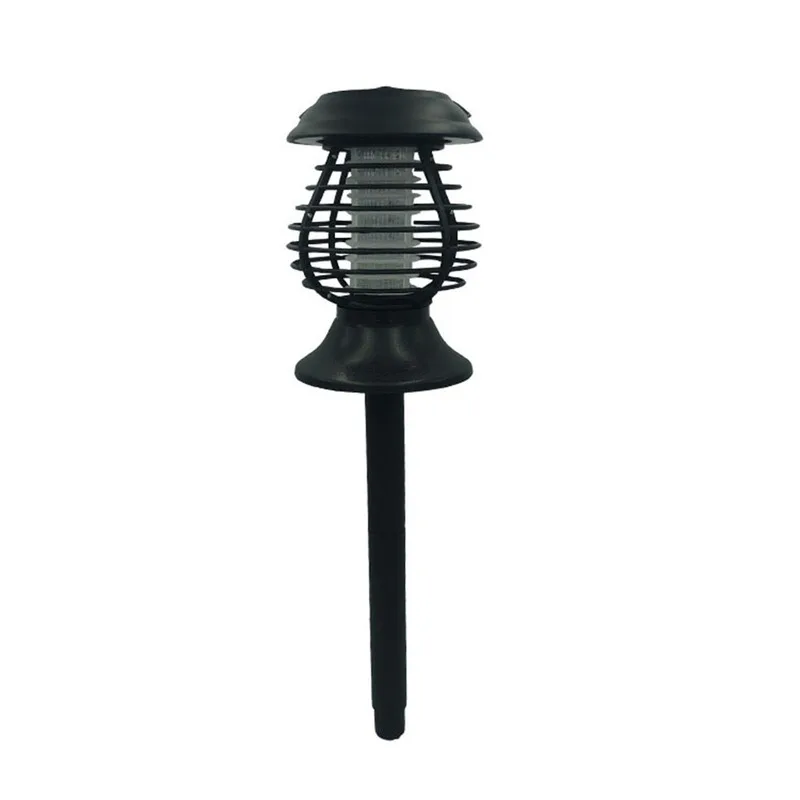 1pc Hot Sale Solar Insect Killer Mosquito Lamp White Light Purple Outdoor Lawn Led Electronic Mosquito Lamp