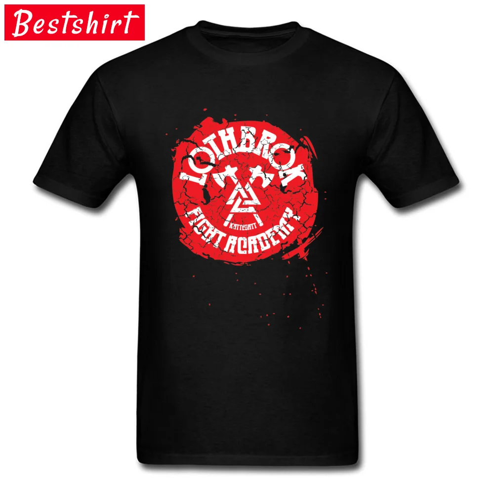 

Ragnar Lothbrok Fight Academy Vikings Tshirt Hatchet Vintage Red Logo Men Cool Club T Shirt Streetwear Summer Popular Tshirts