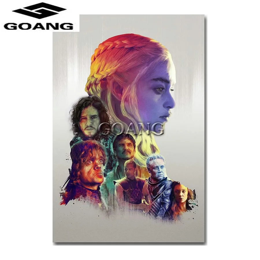 

5D Diy Diamond Painting Cross Stitch Game of Thrones Square Diamond Embroidery Mosaic Kits Handmade Craft Home Decor