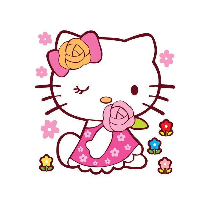 Детская комната Украшение Hello kitty мультфильм Милая наклейка на унитаз