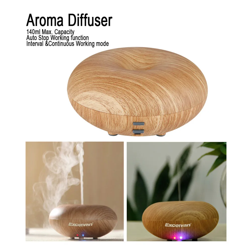 Excelvan Aroma Diffuser Ultrasonic Humidifier Air Mist Aromatherapy Purifier Light Woodgrain GX-03K Hot Sale2