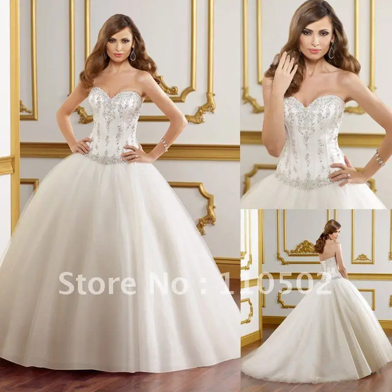 Free shipping  cost  beaded sweetheat ball gown  designer 