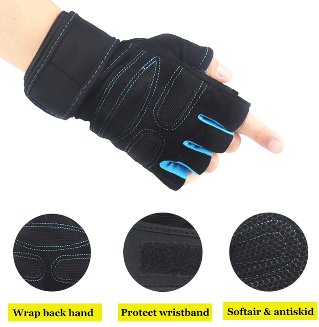 Guantes De Gimnasio Con Sujeción De Muñeca – Para Levantamiento De Pesas Y Fitness – Tallas S, M, L, XL – Neopreno