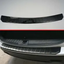 Для Subaru Forester SK Нержавеющая сталь Черный титан задний бампер Защита подоконник снаружи багажника декоративные