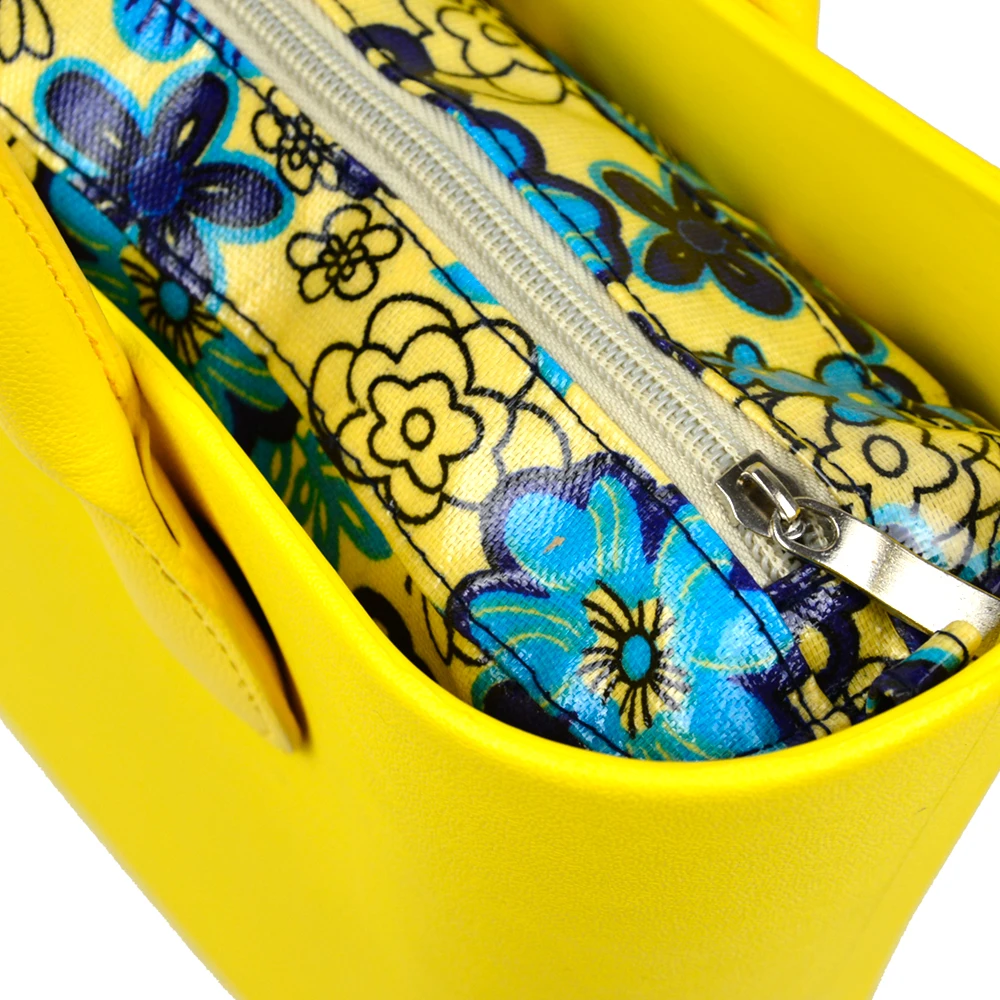 TANQU New Outer Waterproof Coating Colorful Inner Lining Insert Zipper Pocket for Mini Obag Canvas  Inner Pocket for O Bag