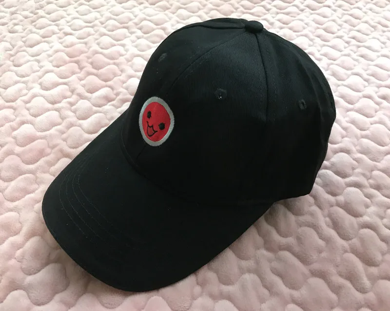 Taiko no Tatsujin DON DO KO DON Smiling Face Embroidery Snapback Hat Black Baseball Cap