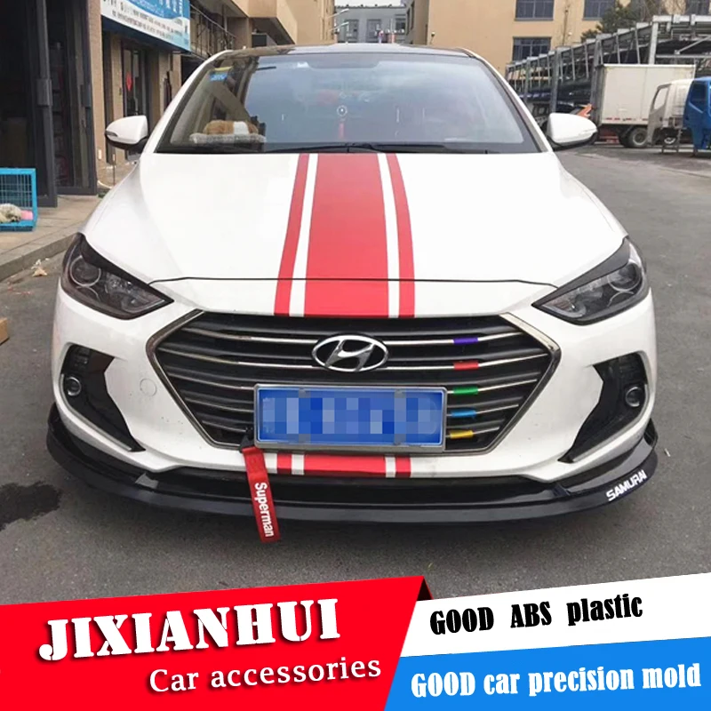 

For Elantra Body kit spoiler 2016-2018 For Hyundai Elantra A ABS Rear lip rear spoiler front Bumper Diffuser Bumpers Protector