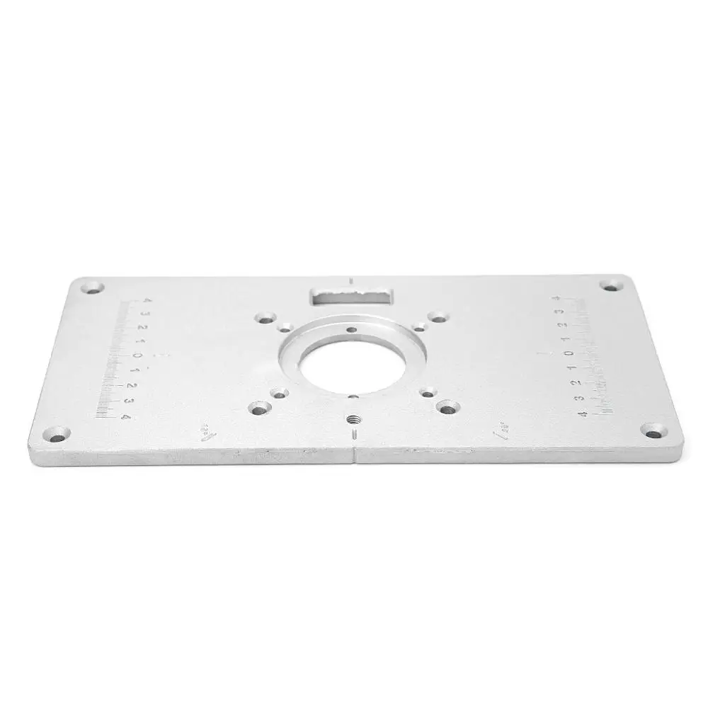 

700C Aluminum Router Table Insert Plate + 4 Rings Screws For Woodworking Benches