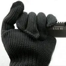 1 Par Guantes Anti-corte Transpirable Guantes de Trabajo A Prueba de Protección Desconexión de Seguridad de Alambre de Acero Inoxidable de Malla Metálica Carnicero