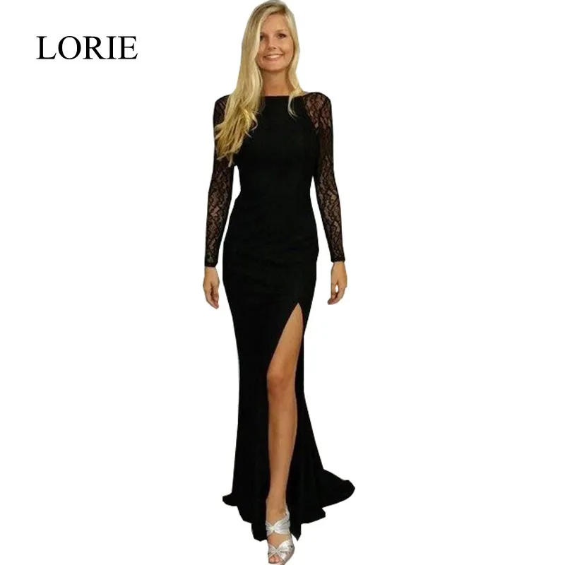 Side Split Long Elegant Prom font b Dresses b font 2017 Vestidos Longos Sexy Beaded font
