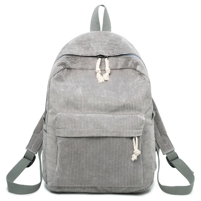

2019 New Corduroy Women Backpack Pure Color Women Travel Bag Fashion Double Backpack Female Mochila Bagpack Pack Design