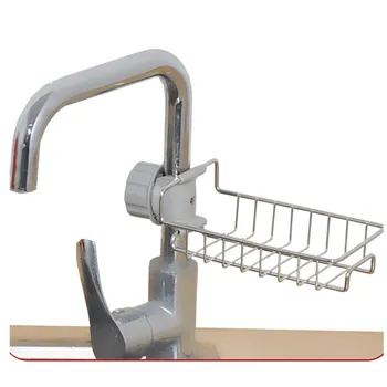 

Stainless Steel Sink Hanging Storage Rack Holder Faucet Clip Bathroom Kitchen Dishcloth Clip Shelf Drain Dry Towel Organizer