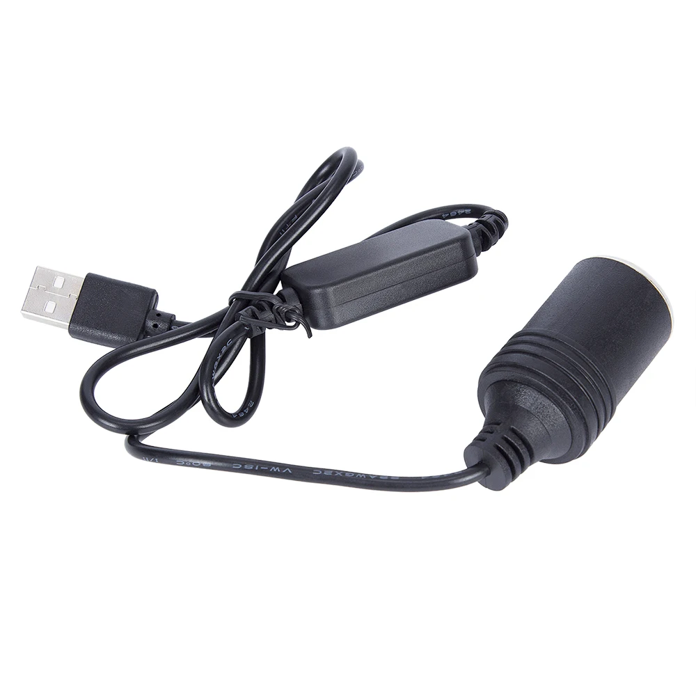 Автомобильный USB разъем для мужчин и женщин 12 В розетка для автомобильного прикуривателя конвертер для DVR Dash камеры gps E-Dog 0,6 м 1,2 м 3,2 м красный светильник