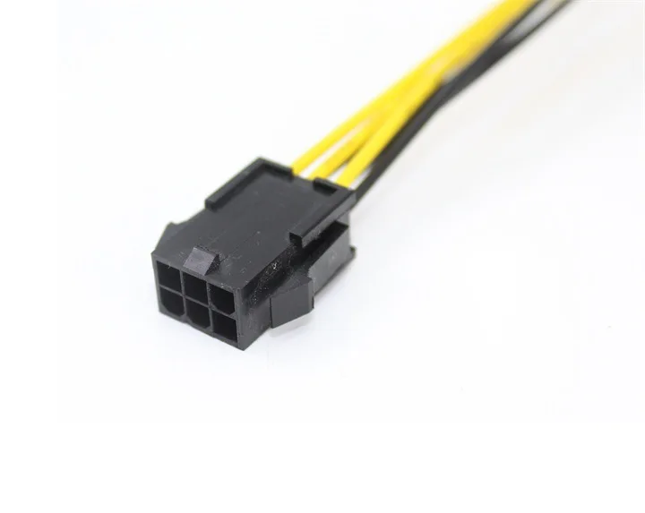 10pcs/lot 6 pin ATX 12V CPU EPS P4 Power Extension Cable 6pin 20cm 