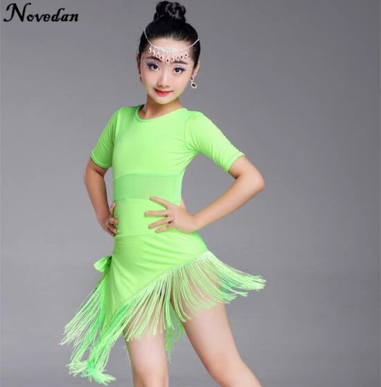 Lace Latin Dance Dress For Girls Child Samba Dress Ballroom Kids Dancing Girl Dancewear Ballet Vestido Baile Latino Girls dance dress