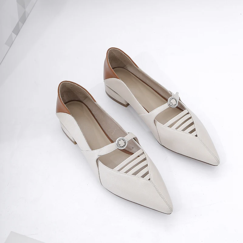 

Women's genuine leather slip-on flats leisure comfortable female spring new espadrilles high quality shoes for women hot sale