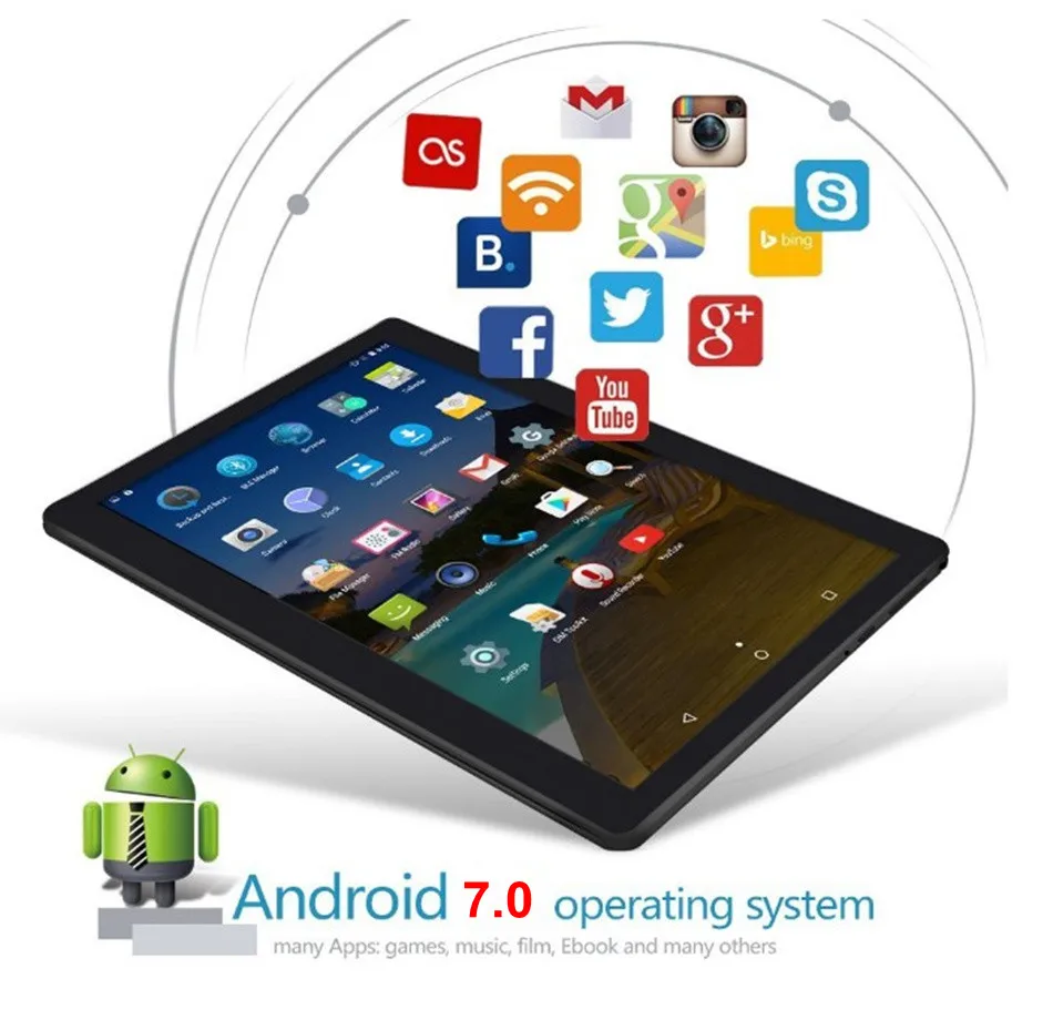pc com Wi-fi Kuhengao Internacional 10 Polegada Tablet - 64 gb Mediatek Mt6753 Android 7.0 Gps Câmera Wi-fi 32 4g Lte 11 Cheap Tablets