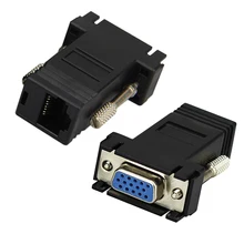 RJ45 to VGA Extender Adapter VGA 15pin Female to LAN CAT5 CAT6 Network Ethernet Cable Female HDTV Computer Monitor VGA Converter RJ45 to VGA Extender Adapter VGA 15pin Female to LAN CAT5 CAT6 Network Ethernet Cable Female HDTV Computer Monitor VGA Converter