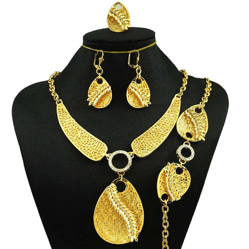 Buy dubai gold jewelry fine jewelry sets women fashion