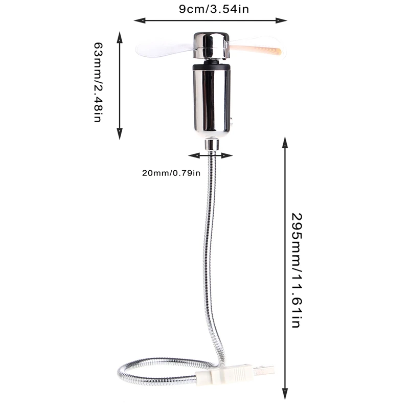 Гибкий светодиодный usb-вентилятор с мягким лезвием для вспышки в режиме реального времени