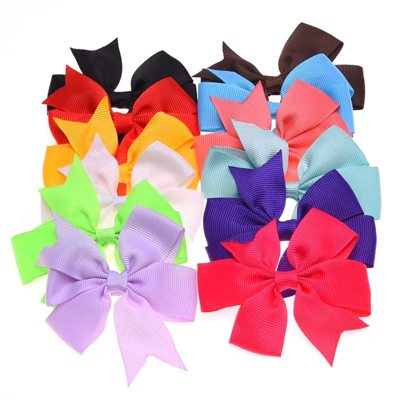 

18pcs V Rib Ribbon swallow-tailed Bow WITHOUT Hairclip hair bows hairpin Just Bowknots clothing DIY accessories