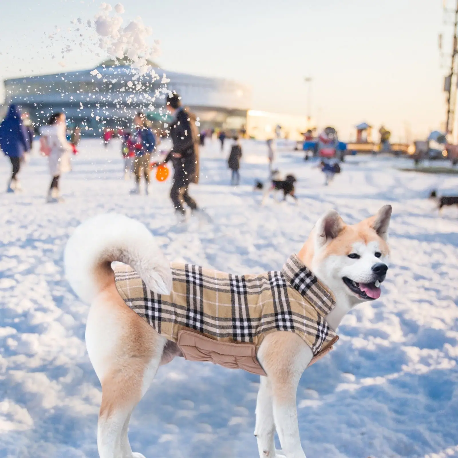 Куртка для собак, водонепроницаемая одежда, маленький большой S-XXL, зимний двусторонний теплый комбинезон для собак