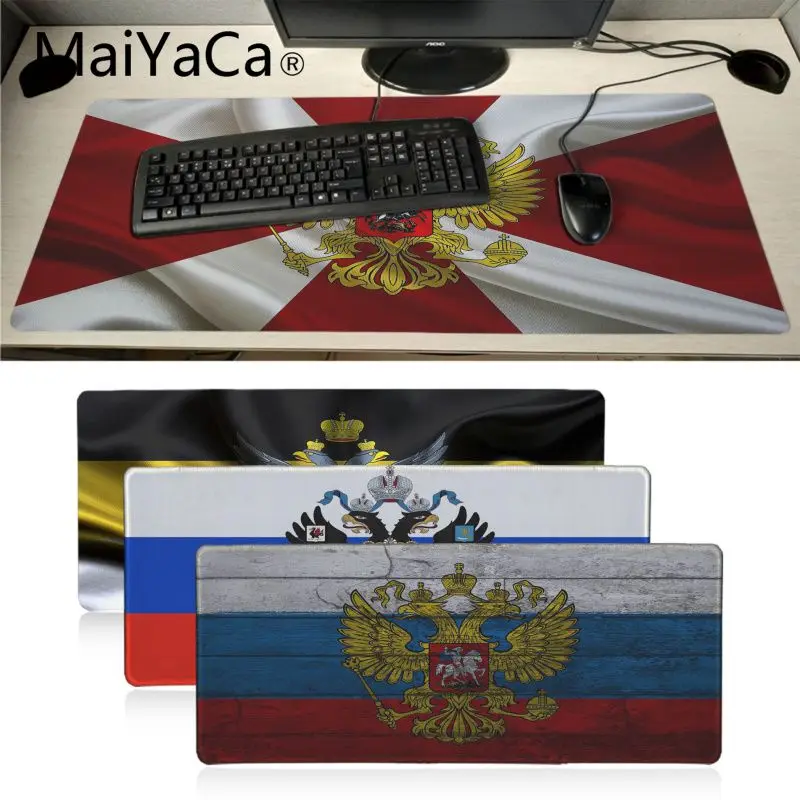 Игровой коврик для мыши Maiyaca из натурального каучука с флагом России игровой