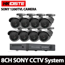 Home AHD 8CH 1080P HDMI DVR 1200TVL 1.0MP HD Outdoor Security Camera System 8 Channel CCTV Surveillance DVR Kit SONY Camera Set