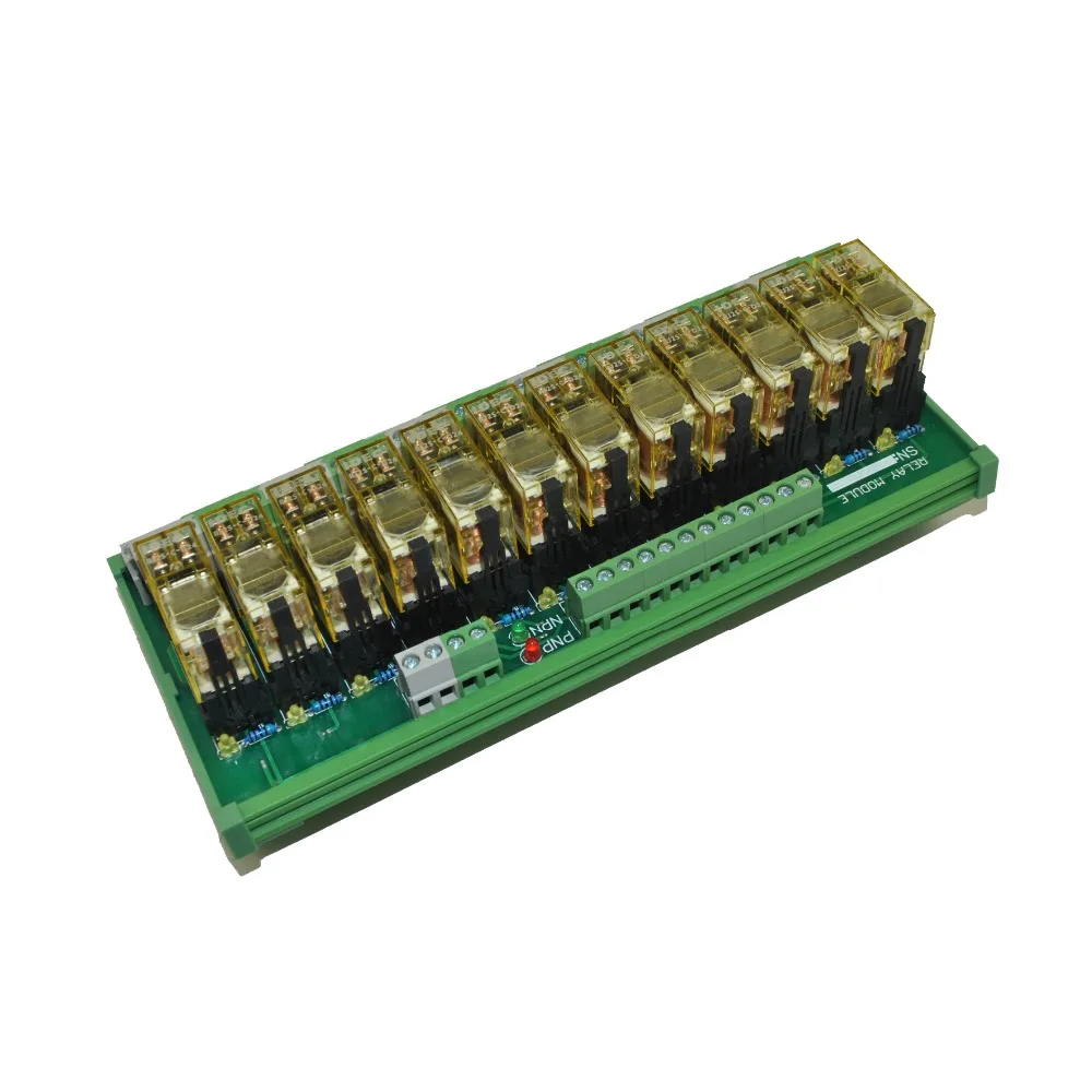 12 канальный DPDT DIN рейку крепление IDEC RJ2S 24V интерфейсный релейный модуль|interface relay|din