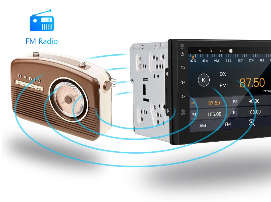 Clearance Vtopek 7" car radio Android multimedia player HD audio Digital Touch Screen 2 DIN 1024 x 600 universal MP4 for Chrysler Citroen 10