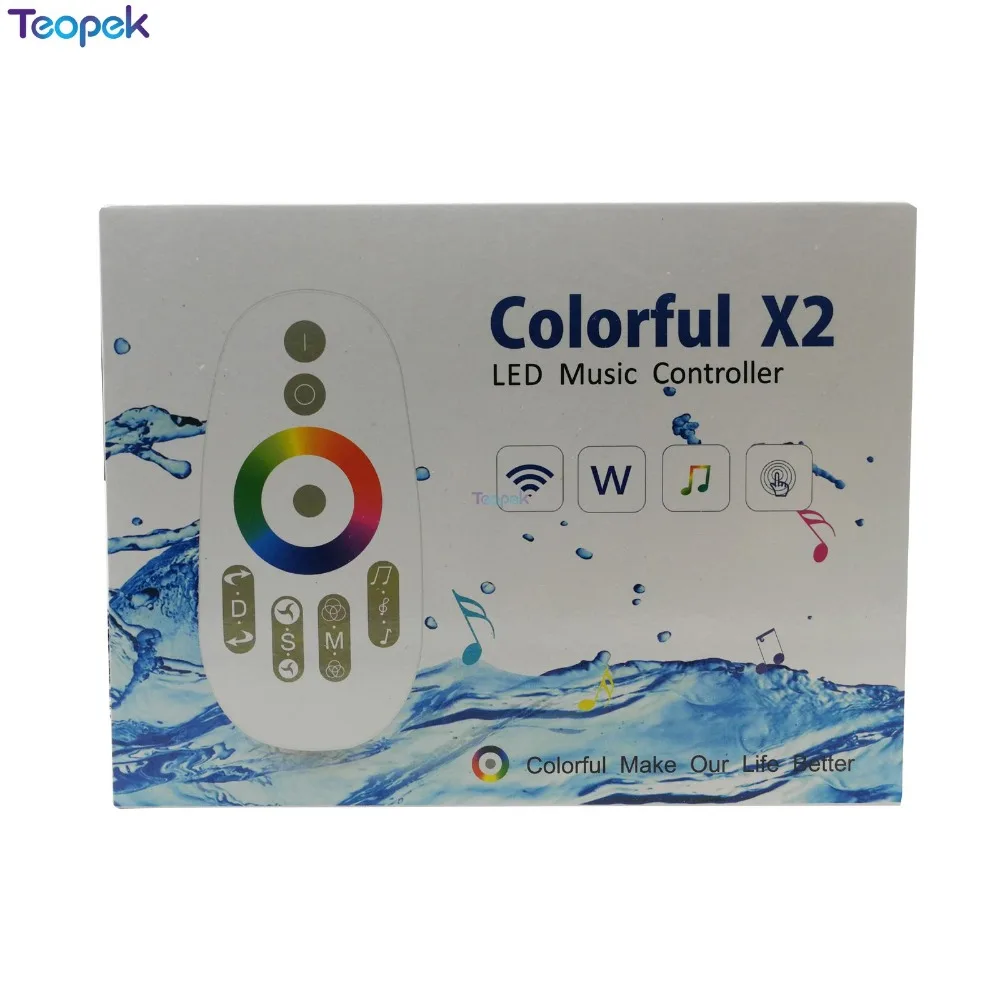 Красочные X2 музыка контроллер с RF touch remote Max 1000 пикселей DC5V-24V WS2812B WS2811/WS2813/USC1903 Magic светодиодный цифровой магнитофон