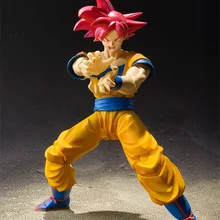 Аниме Dragon Ball Z Super Saiyan God Goku комбинированная передвижная, ПВХ фигурка Коллекционная модель детская игрушка кукла 16 см