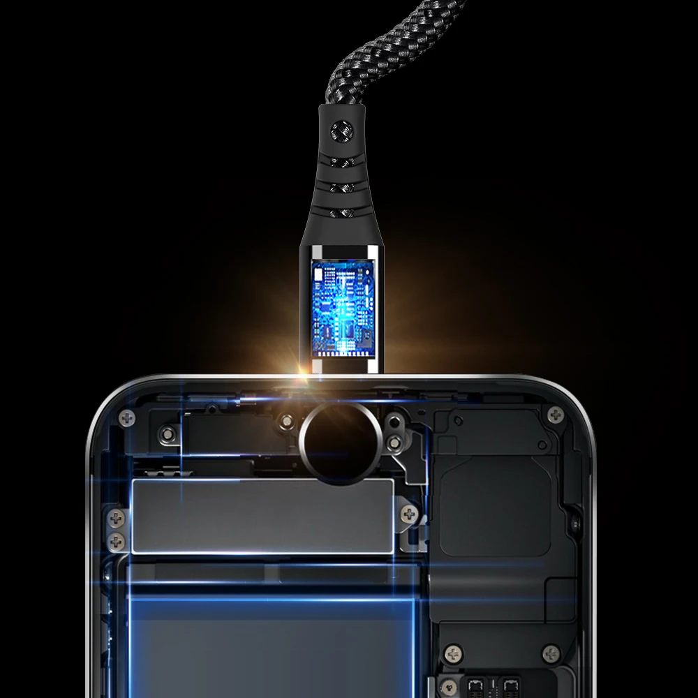 MCDODO مرحبا الشد كابل بيانات ل فون XS ماكس XR X 8 7 6 ثانية 6 كابل يو اس بي سريع شحن USB كابل الشاحن المحمول الهاتف شاحن الحبل
