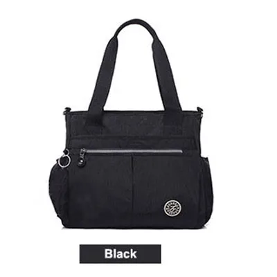 Сумка через плечо с верхней ручкой, женские роскошные сумки, женские сумки-мессенджеры, дизайнерские нейлоновые летние пляжные сумочки, повседневные сумки через плечо - Цвет: Black