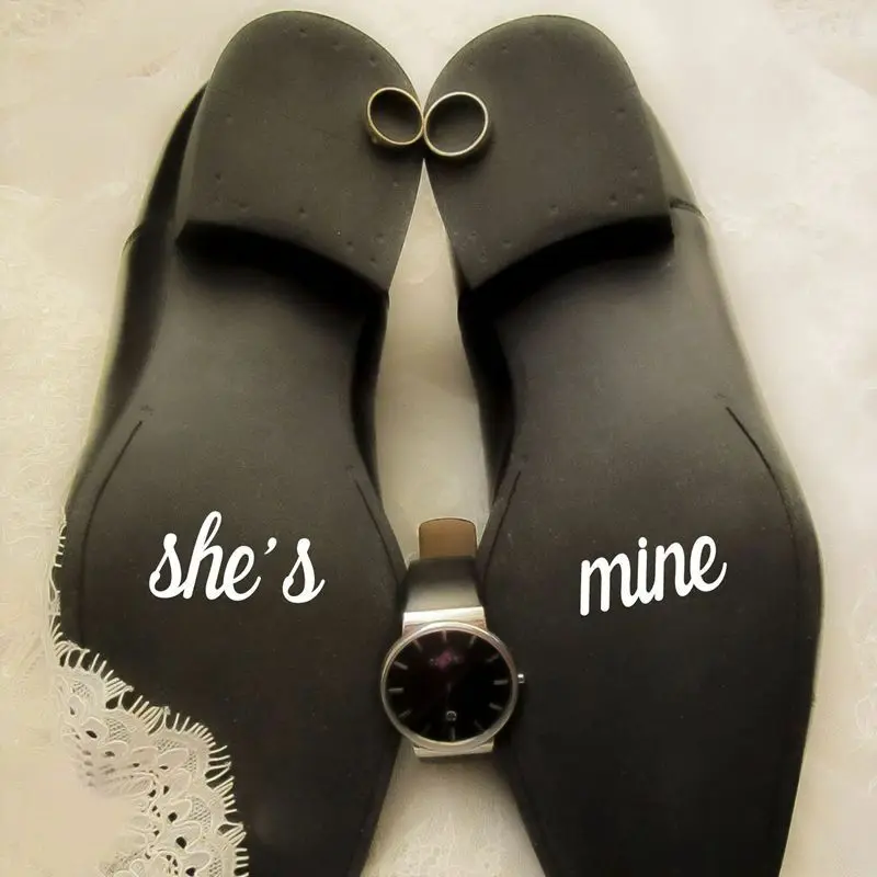 She's Mine наклейка для обуви свадебные украшения невесты и жениха аксессуары